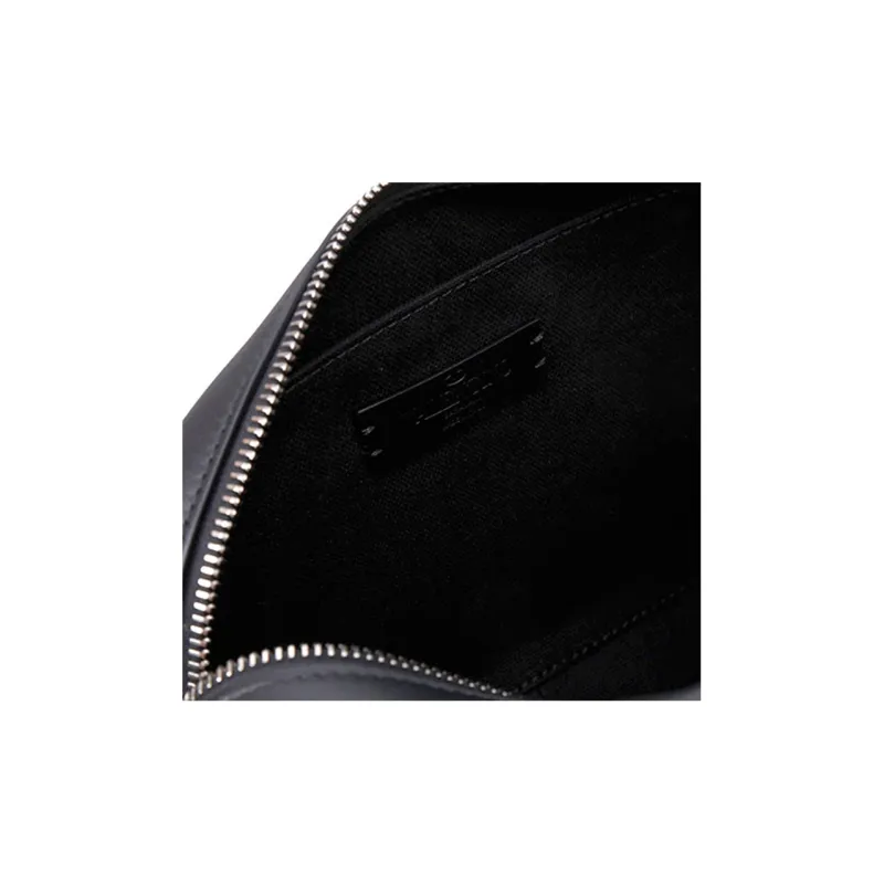 Valentino Calfskin One Shoulder Crossbody Fanny Pack Men's Black-4