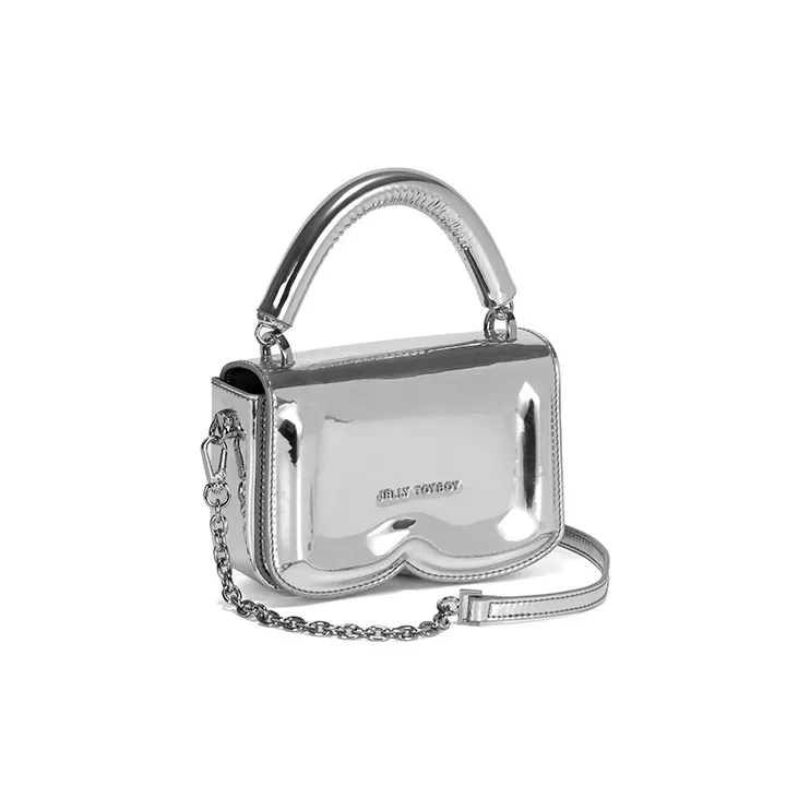 JELLYTOYBOY PU Score Book Hot Girl Small Square Bag Shoulder Bag Handbag Small Size Women's Silver-2