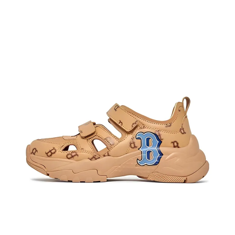 MLB Sandal Chunky Mask Mask Monotive Boston Red Sox Boston Red Sox Clogs Unisex Brown-0
