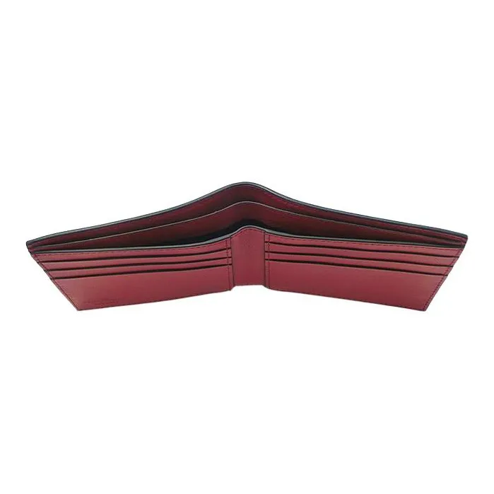 FERRAGAMO Cow Leather Coin Purses Wallets Men's Black-6
