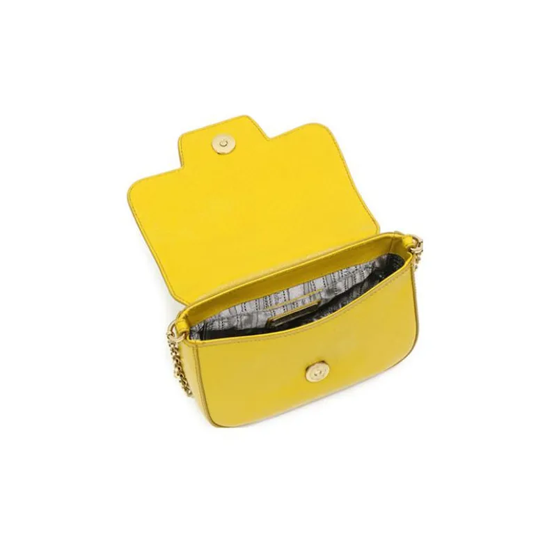 FERRAGAMO Leather Shoulder Bag Crossbody Bag Regular Women's Yellow-4