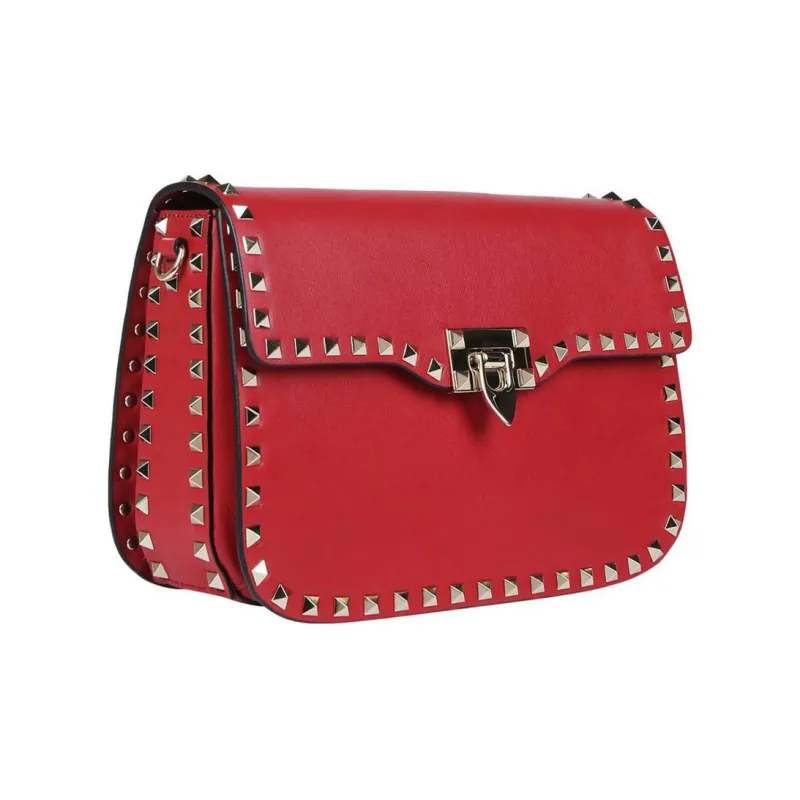 Valentino Calfskin Shoulder Bag Crossbody Bag Regular Women's Red-1
