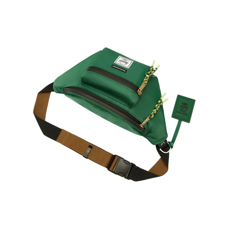 Herschel Randomevent Collaboration Recycled Material Sling Bag Crossbody Bag Shoulder Bag Fanny Pack Unisex Green-1