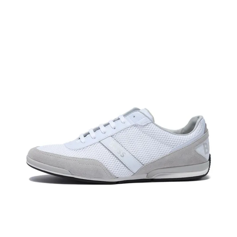 HUGO BOSS Sports Casual Shoes Men's White Gray-0