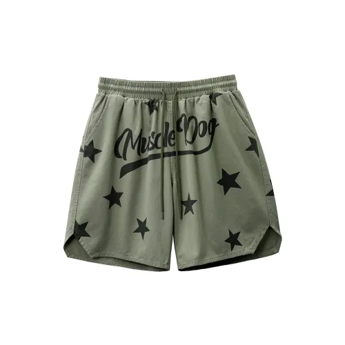 Muscle Dog Casual Shorts Men Fruit Green