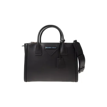 PRADA Calfskin Shoulder Bag Crossbody Bag Handbag Women's Black