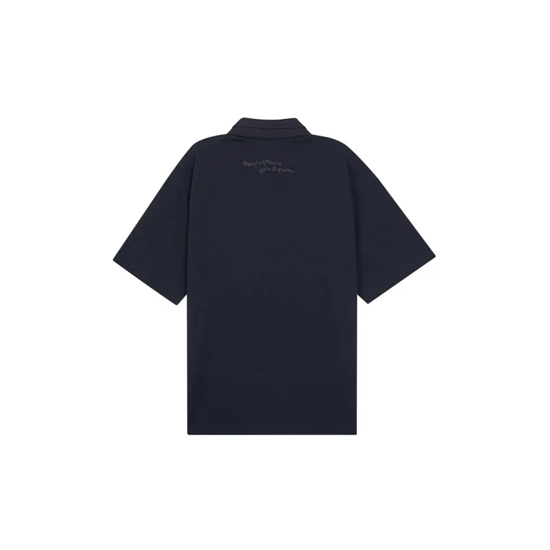 FOSS Polo Shirts Unisex Navy Blue-1