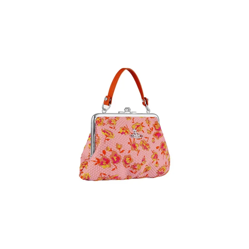 Vivienne Westwood Polyester Shoulder Bag, Crossbody Bag, Handbag Wallet Women's Pink-2