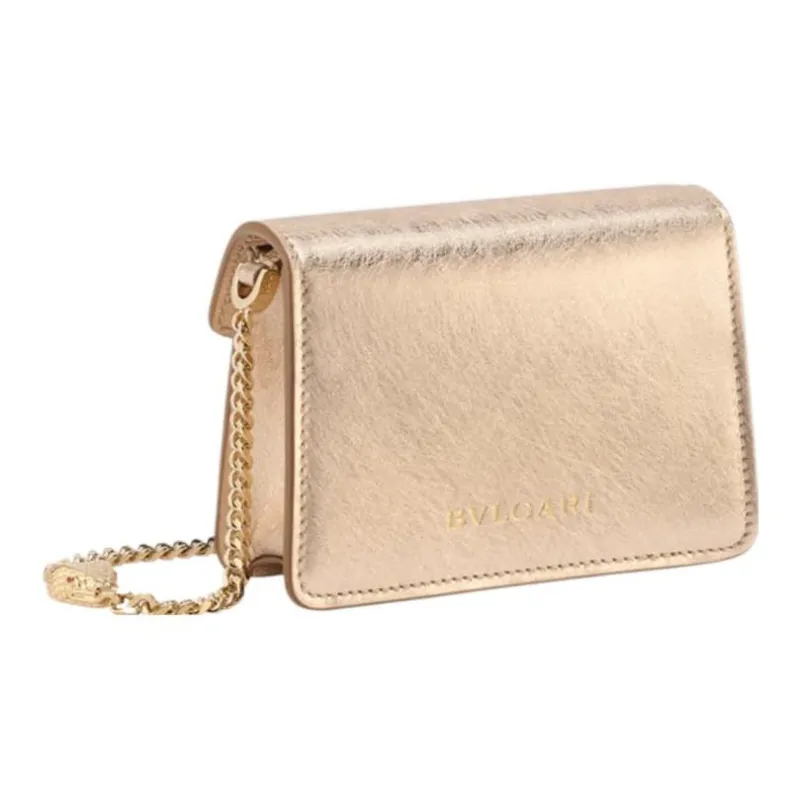 BVLGARI Serpenti Forever Calfskin Shoulder Bag Crossbody Bag Mini Women's Gold-5