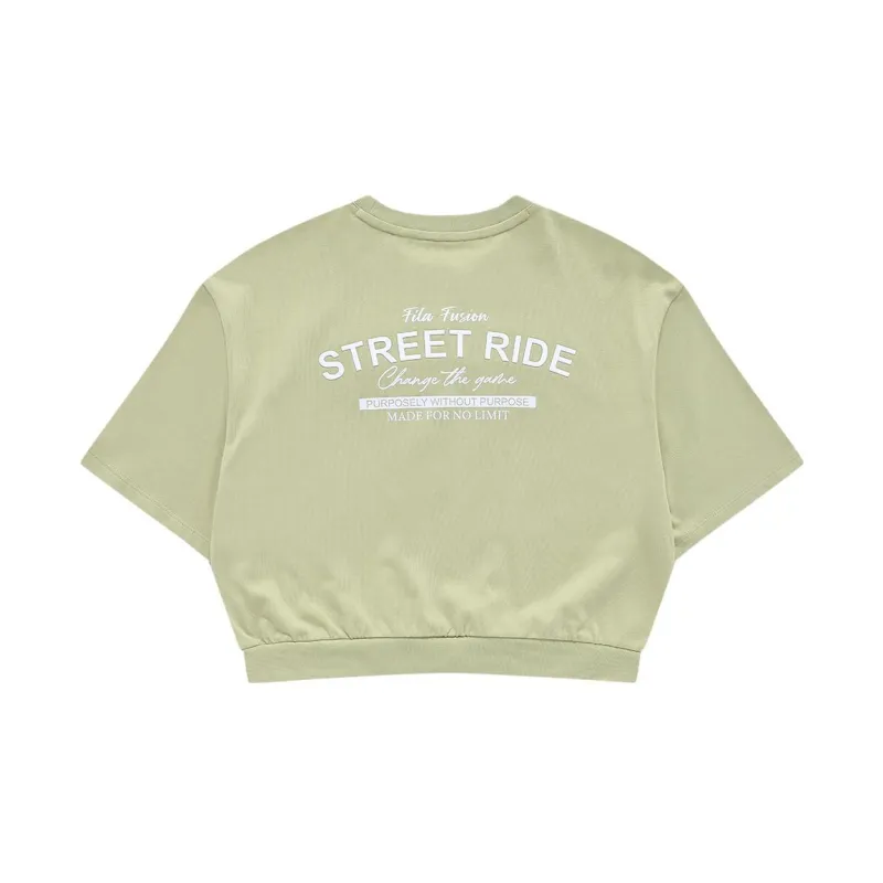 FILA FUSION STREET SPORT Crop Tops Women's Khaki-1