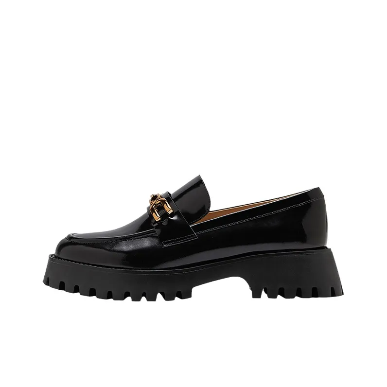 73Hours Phonograph Casual Shoes 4.5cm Women's Black New Arrival-0