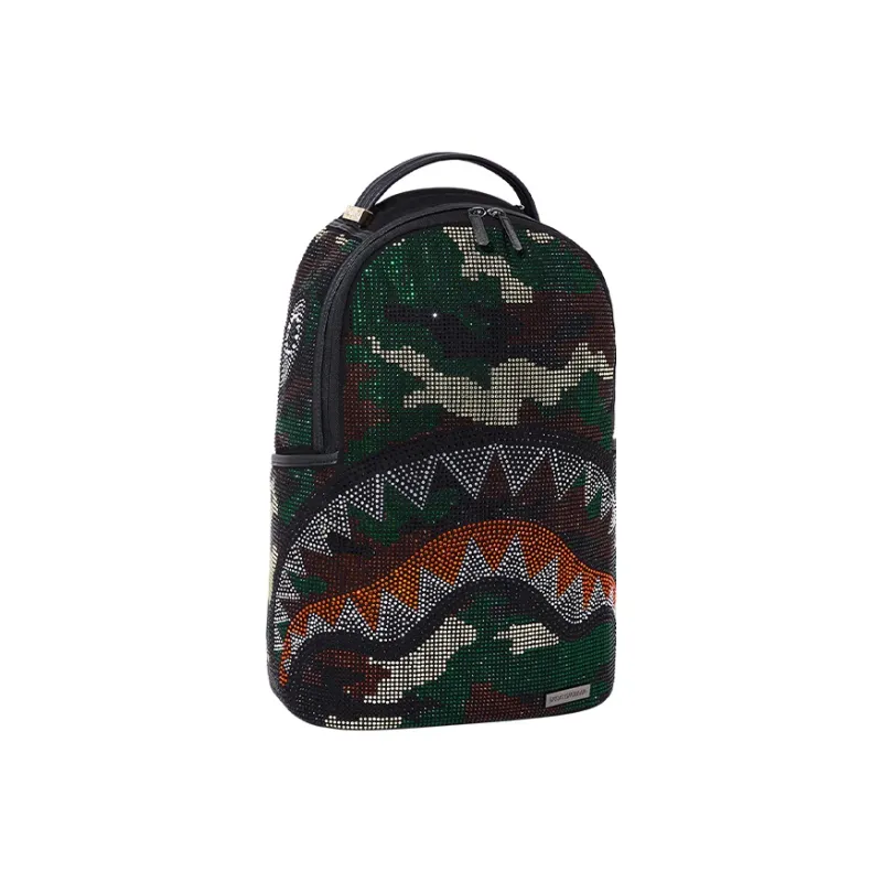 SPRAYGROUND Polyester Backpack Large Size Unisex Gray Green-1