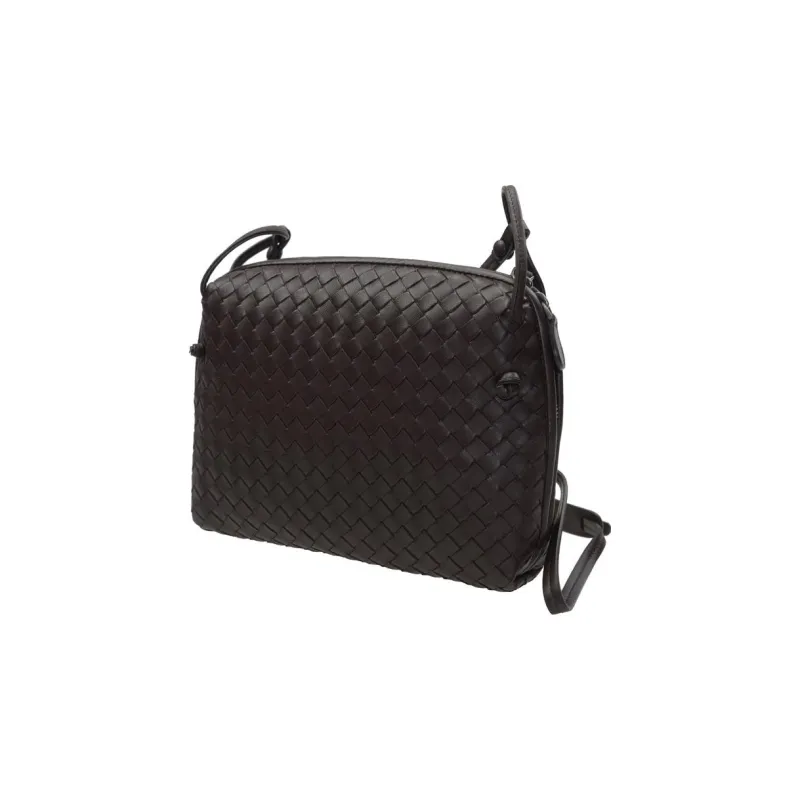Bottega Veneta Sheepskin Crossbody Bag Shoulder Bag Women's Coffee-1