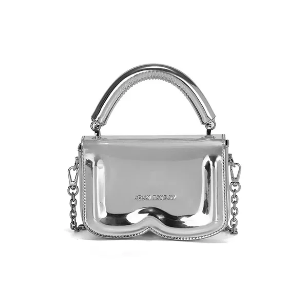 JELLYTOYBOY PU Score Book Hot Girl Small Square Bag Shoulder Bag Handbag Small Size Women's Silver-0