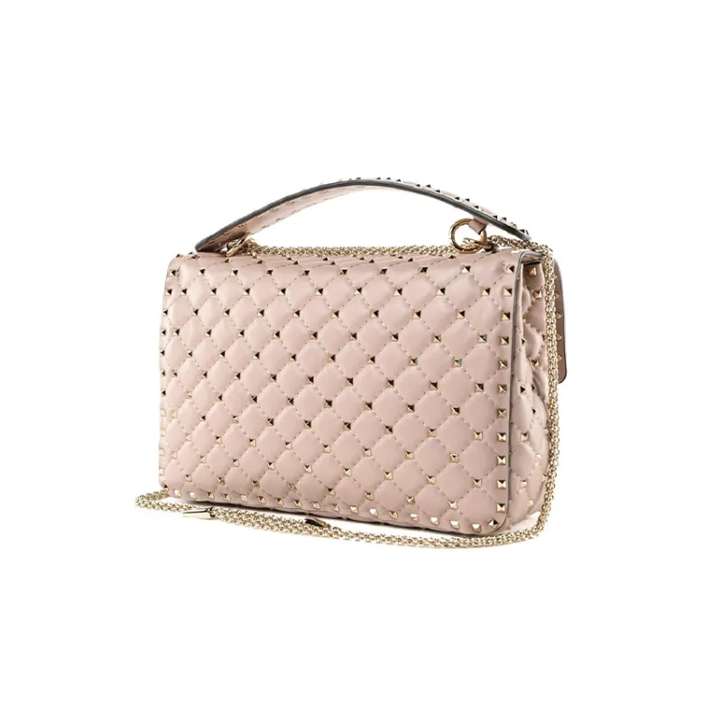 Valentino Leather Portable Crossbody Bag Shoulder Bag Regular Women's Light Pink-2