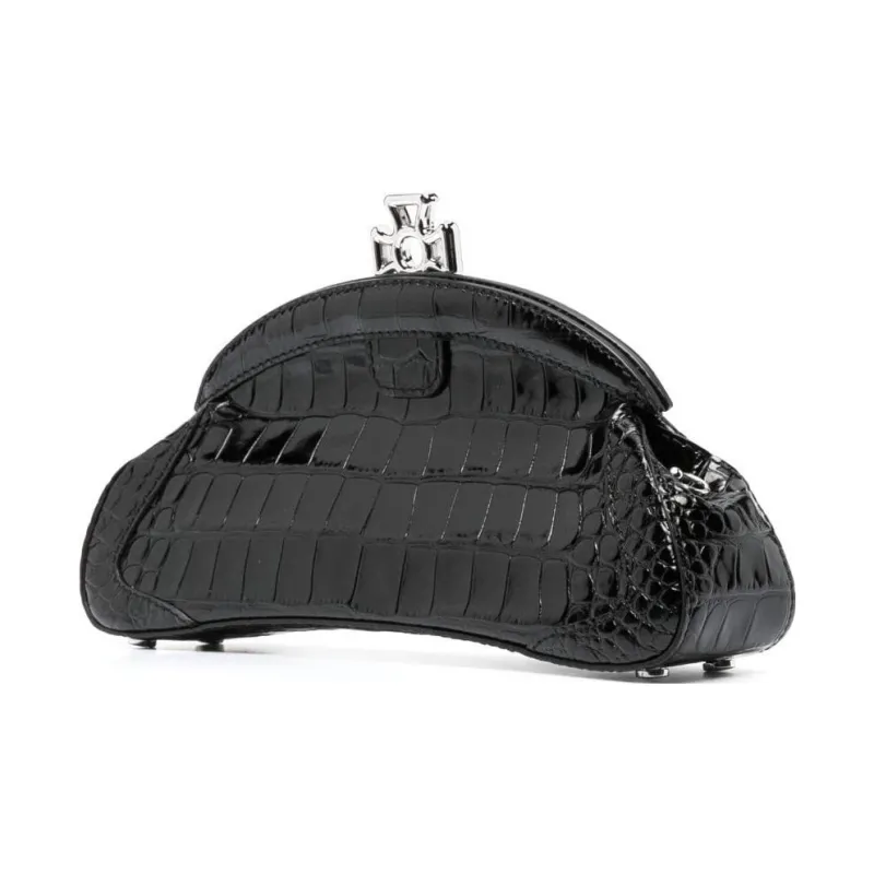 Vivienne Westwood Calfskin Shoulder Bag, Crossbody Bag, Clutch Regular Women's Black-1