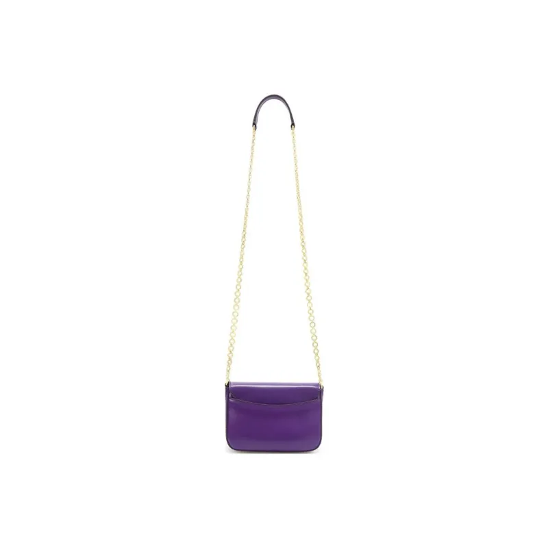 FERRAGAMO Calfskin Crossbody Bag Regular Women's Purple-5