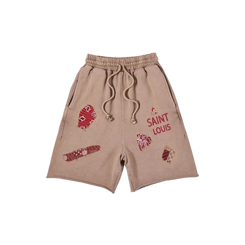 SSSAINT LOUIS Casual Shorts Unisex Khaki-1