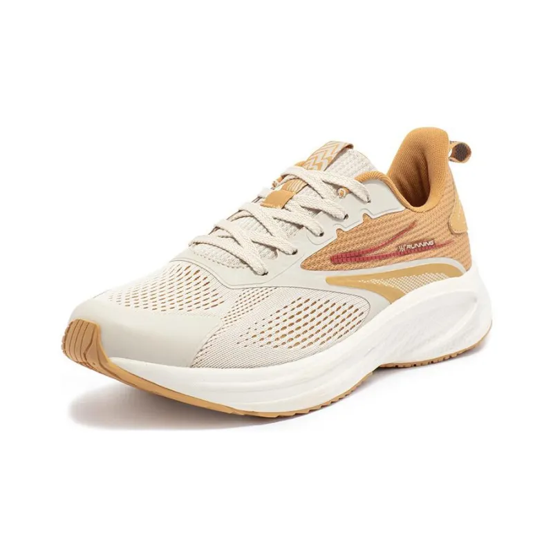 361° Speed Slip Resistant, Abrasion Resistant, Breathable Low Top Running Shoes Men's White Brown-1