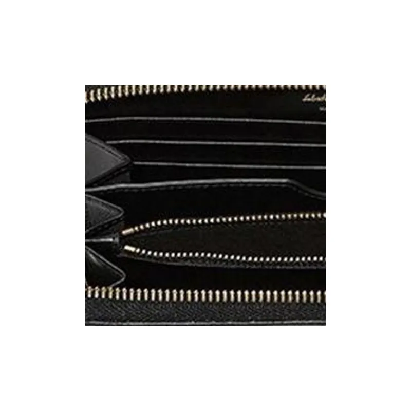 FERRAGAMO Cow Leather Wallet Regular Women's Black-5