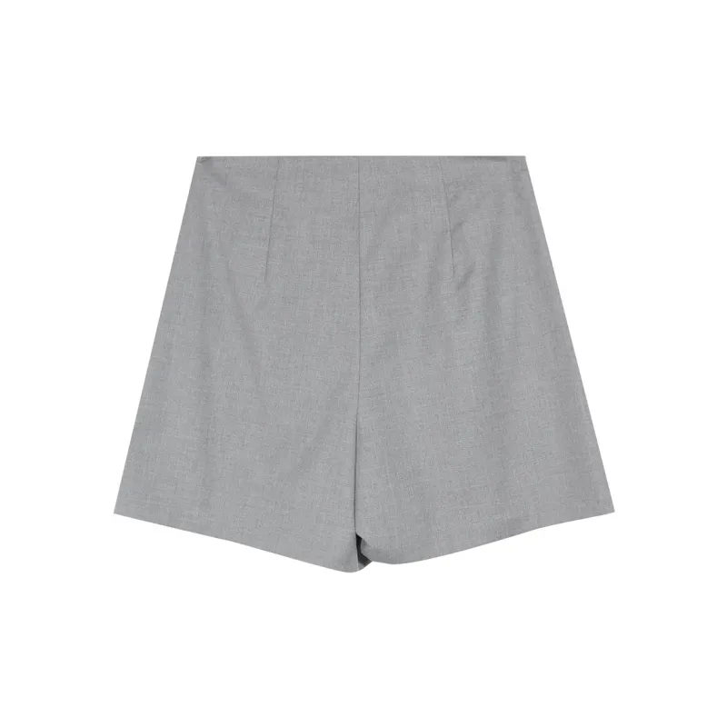 3COLOUR Casual Short Skirts Women's Gray-1