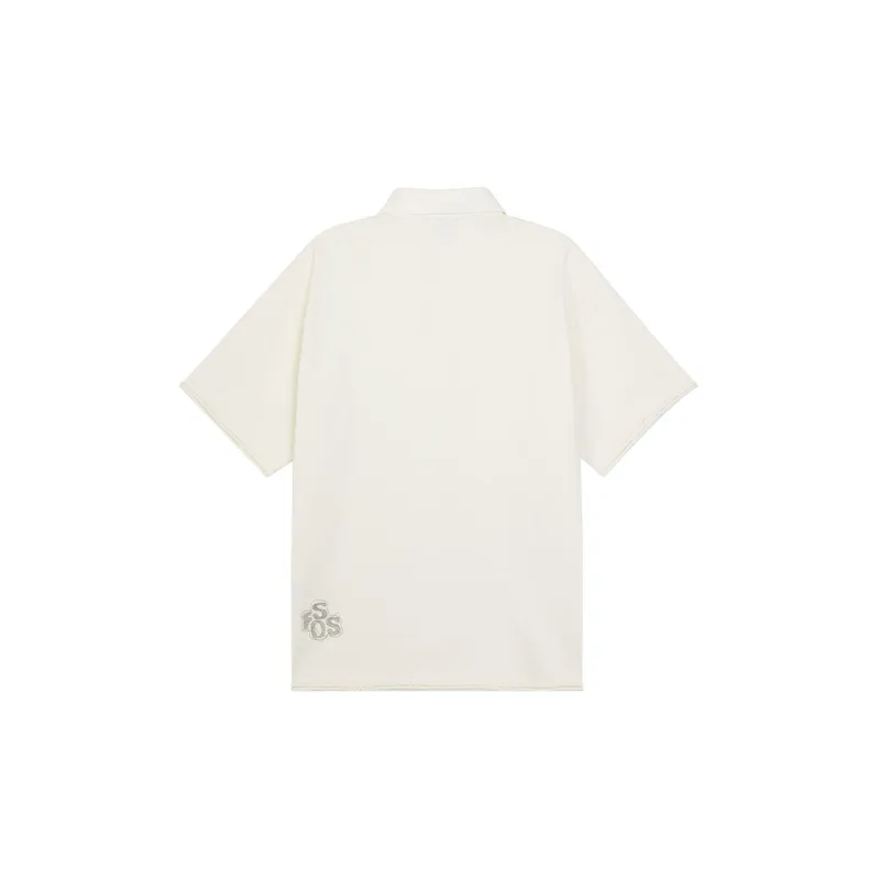 FOSS Polo Shirts Unisex Ecru-1
