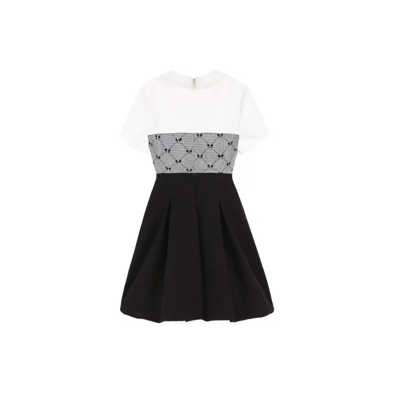 PALGLG Short-Sleeved Dresses Women's Black/White-1