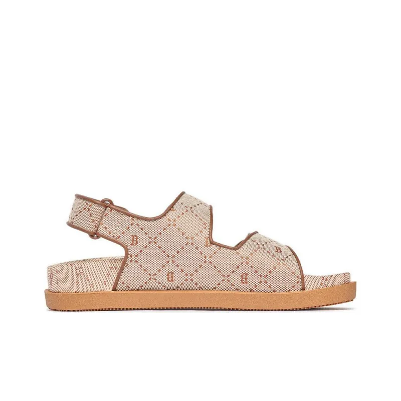 MLB Sandal Double Sandal Jacquard DIA Monogram Boston Red Sox Boston Red Sox Sports Sandals Unisex Brown-1