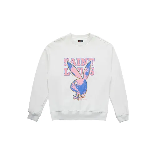 Playboy SSSAINT LOUIS X Playboy Co-branded Series Sweatshirts Unisex White