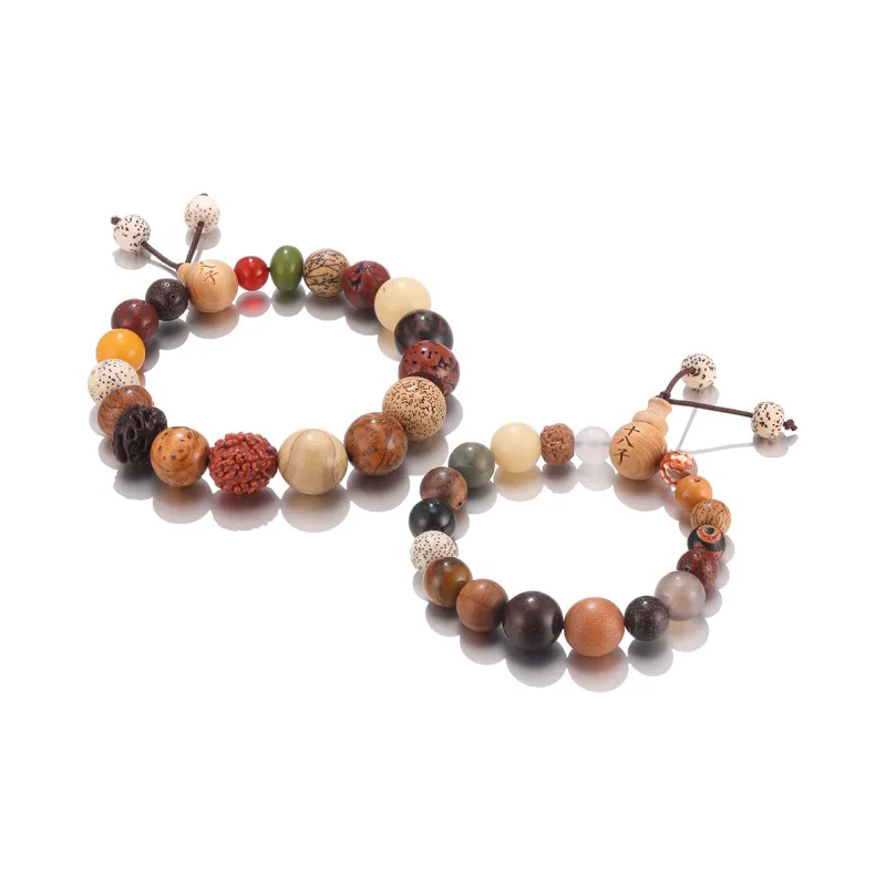 Clect Agate Wood Bracelets Unisex-3