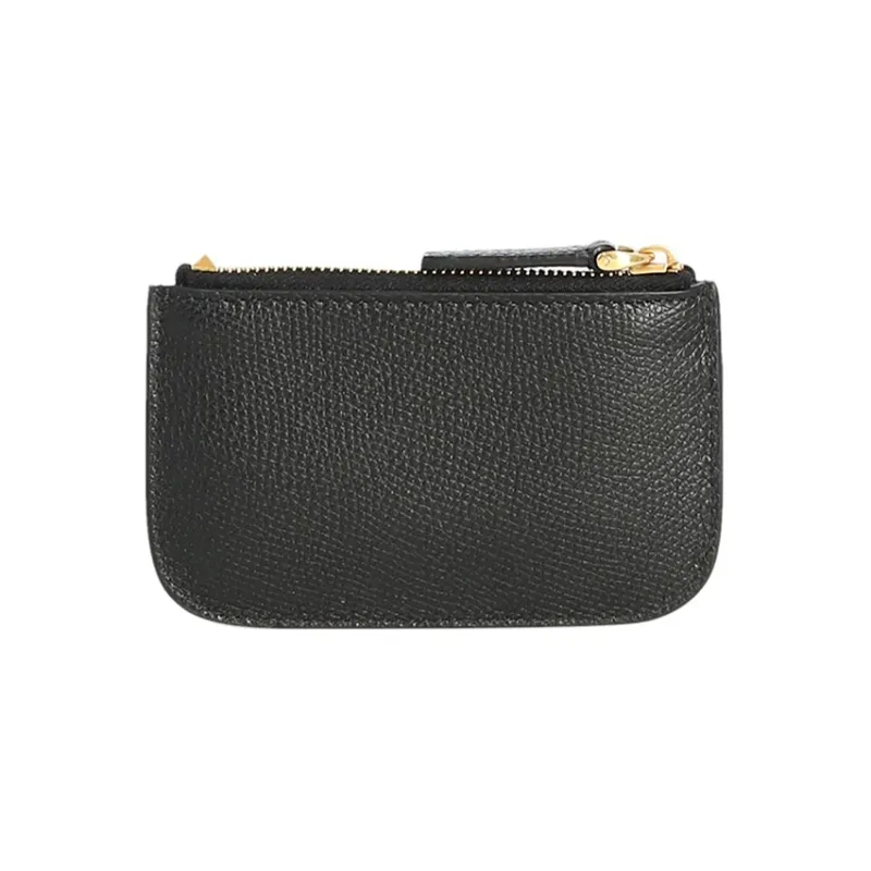Valentino Leather Coin Purse Women's Black-1