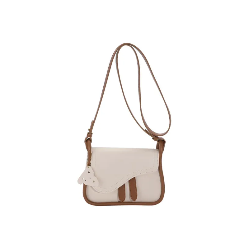 JANE KLAIN PU Saddle Bag Shoulder Bag Crossbody Bag Small Size Women's White/Green/White & Brown/Black-18