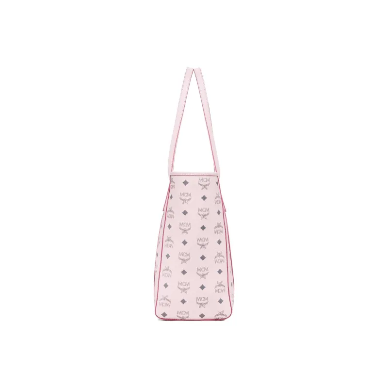 MCM Toni E/W Shopper Tote Medium Visetos Powder Pink-3