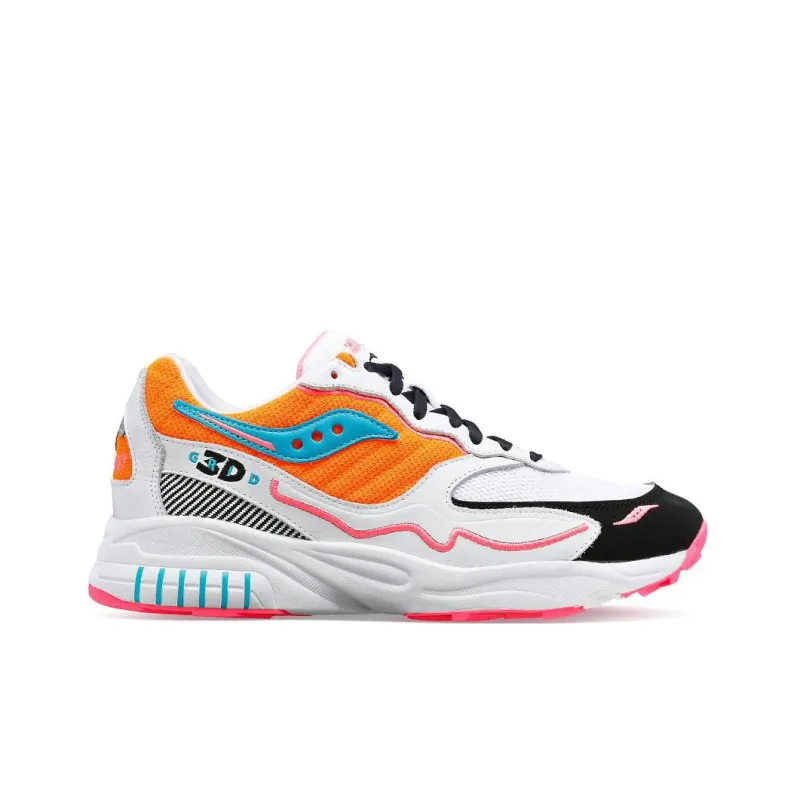saucony 3D Grid Hurricane 'White Orange'-1