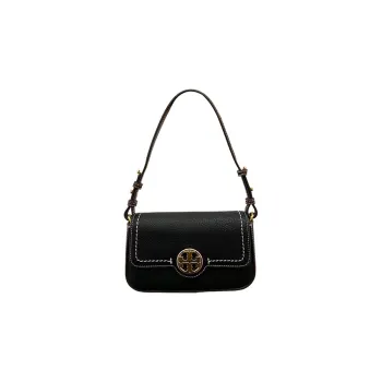 TORY BURCH Miller Leather Messenger Bag Handbags Shoulder Bags Women's Black