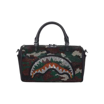 SPRAYGROUND Polyester Shoulder Bag, Crossbody Bag, Handbag Trumpets Unisex Gray Green