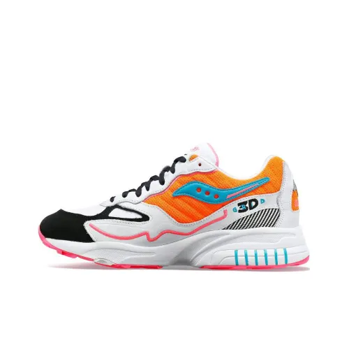 saucony 3D Grid Hurricane 'White Orange'