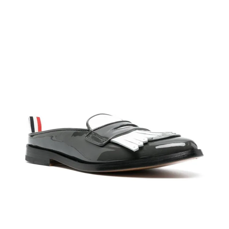THOM BROWNE Kilt Varsity Slip On Penny Loafers Women's-2