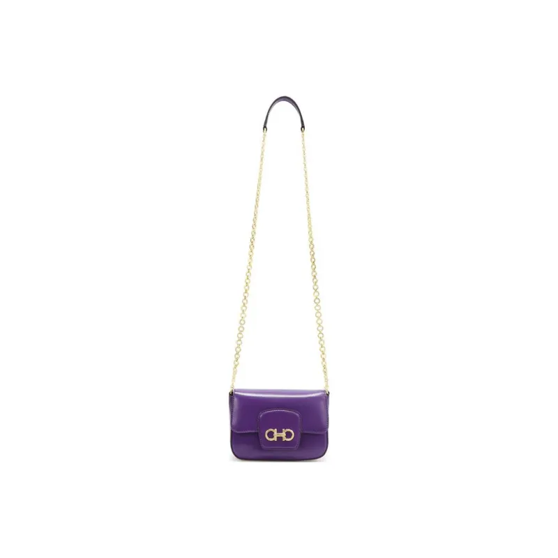 FERRAGAMO Calfskin Crossbody Bag Regular Women's Purple-1