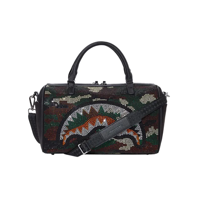 SPRAYGROUND Polyester Shoulder Bag, Crossbody Bag, Handbag Trumpets Unisex Gray Green-2