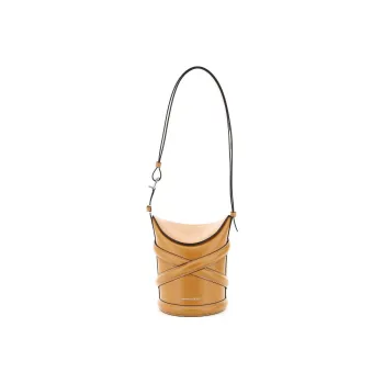 Alexander McQueen Cow Leather Bucket Bags Shoulder Bag Crossbody Bag Women's Brown