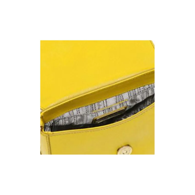 FERRAGAMO Leather Shoulder Bag Crossbody Bag Regular Women's Yellow-5
