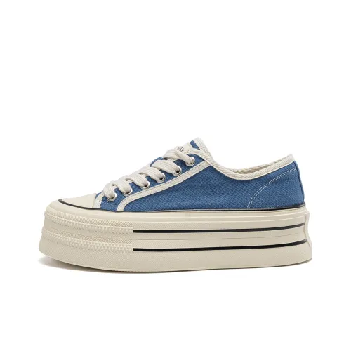 AOKANG Casual Shoes Women's Low-Top Blue