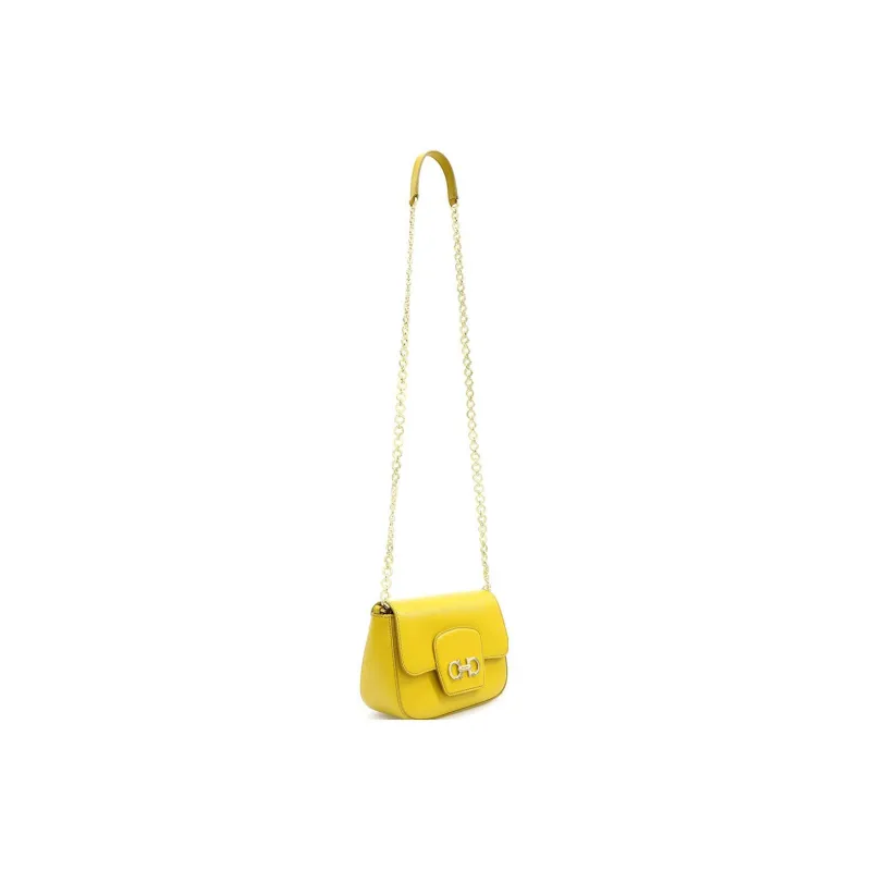 FERRAGAMO Leather Shoulder Bag Crossbody Bag Regular Women's Yellow-1