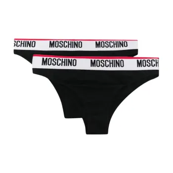 MOSCHINO Logo-waistband Jersey Thong