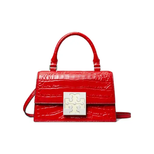 TORY BURCH BON Leather Shoulder Bag, Crossbody Bag, Handbag Mini Women's Apple Red