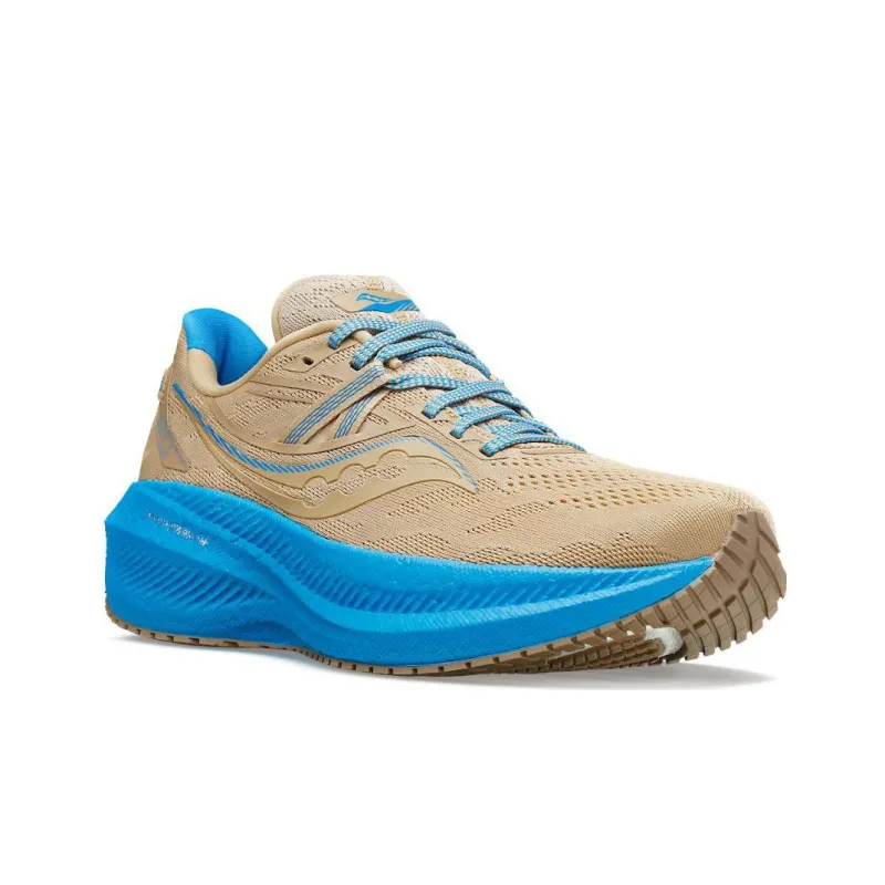 Saucony Triumph 20 Anti-Slip Wear-Resistant Low-Top Running Shoes Women's Beige Yellow-2