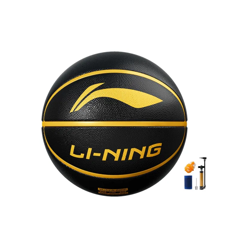 LiNing Rubber Basketball Black Gold Size 7 Training Unisex-1