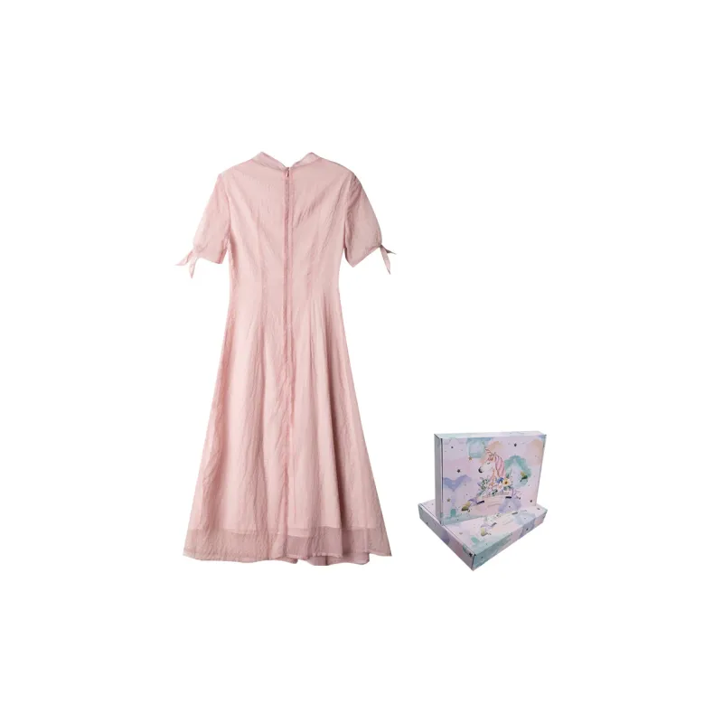ANNECHEN Short Sleeved Dresses Women's-5