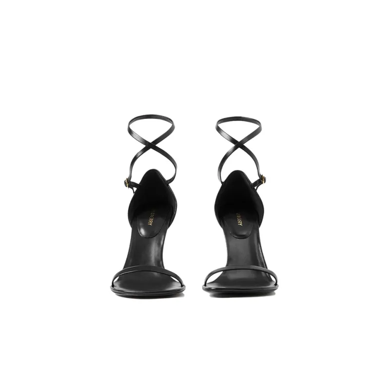 Burberry 100mm Wrap-around Leather Sandals-2